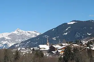 February 2005 view of Les Contamines-Montjoie
