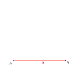 Square with a given side length, using Thales' theorem