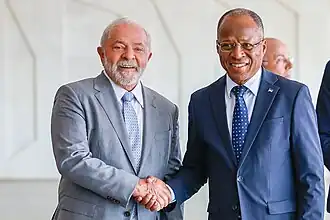 President Lula da Silva and Prime Minister Ulisses Correia e Silva in Brasília; May 2023.
