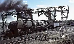 No. 748 Lukozi with a freight train at Sawmills, Zimbabwe, August 1992