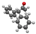Ball-and-stick model of 1,1-diphenylacetone