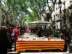 Diada de Sant Jordi (Saint George's Day) in Barcelona.