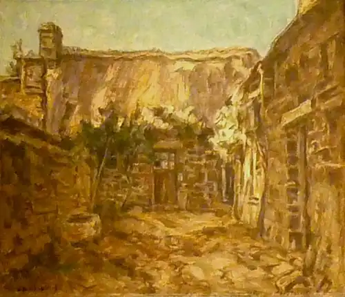 Germain David-Nillet's "La maison de Marion du Faouët". This oil on canvas dates to around 1913 and is held in the Musée du Faouët.