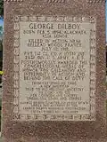 Dilboy Memorial inscription on base