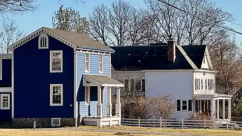The P. Berkow House and the Dr. William Creveling House The W. Waggoner house. Contributing property of the Stanton Historic Rural District.