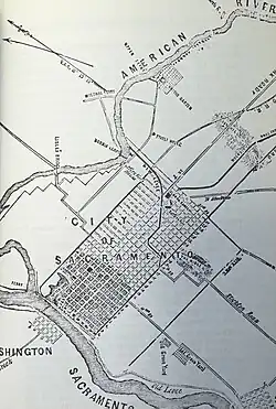 Map of Sacramento (1855)