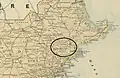 Wakefield Branch in 1887 (circled),