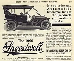 1909 Speedwell advertisement