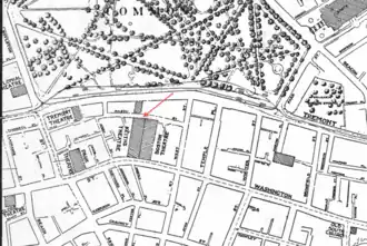 Detail of 1911 map of Boston, showing Keith's