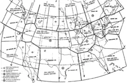 The 5-sided Denver ADS had corners in Idaho, South Dakota, Oklahoma, Arizona, and Nevada. The Super Combat Center near the 40th parallel north for both sectors of the Rocky Mountain Division was also to be used as a Direction Center (SCC/DC).