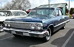 New Zealand-assembled 1963 Chevrolet Impala. Only 4-door sedans were assembled in New Zealand.