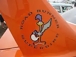 Road Runner decal on the wing