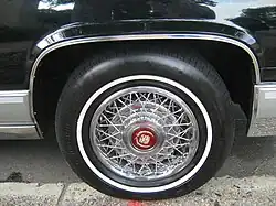 Narrow stripe white wall tires were common throughout the 1970s and into the early 1980s, some luxury carmakers still offered them late into the 1990s
