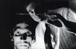 Image of a man named Bob Christensen who died of AIDS in the 1990s, made of Christensen's cremated remains