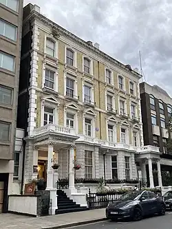 Colour photograph of a brick building
