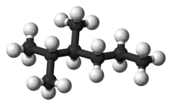 Ball and stick model of 2,3-dimethylhexane