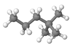 Ball-and-Stick model of 2,2-Dimethylpentane