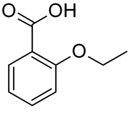 Skeletal formula of 2-ethoxybenzoic acid