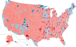 Results by county flips from 2000 to the 2004 presidential election[d]