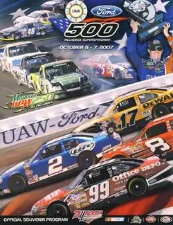 The 2007 UAW-Ford 500 program cover.