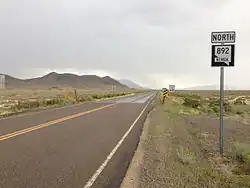 View north from the south end of SR 892
