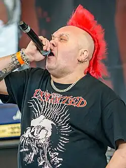 Buchan with The Exploited in 2016