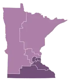 Congressional district results for Jesson v. Brown Jesson:      50–60%      60–70%      70–80%