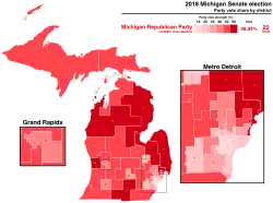 Support for Republican Party candidates by district