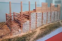 Model of a Pfostenschlitzmauer wall of the "Altkönig-Preist" type