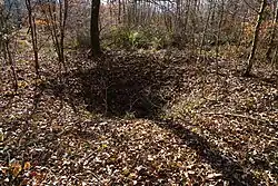 Funnel formed by shaft No. 2.