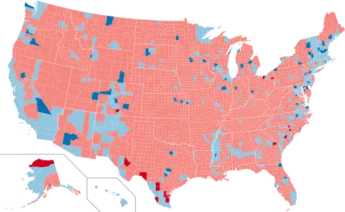 Results by county flips from 2016 to the 2020 presidential election[t]