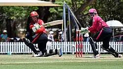 Duffin batting for Melbourne Renegades during WBBL-07