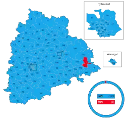 Seat distribution of INC+