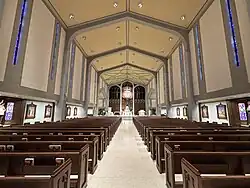 View up the nave facing the altar