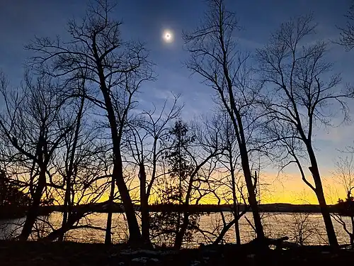 Totality over Derby, Vermont
