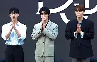 NCT DoJaeJung in June 2023 L–R: Doyoung, Jaehyun, and Jungwoo