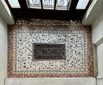 Art Deco – Floor in the entrance hall of Bulevardul Hristo Botev no. 26, Bucharest, unknown architect, 1930s