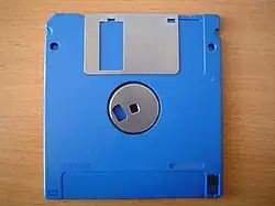 image of floppy disk on desk