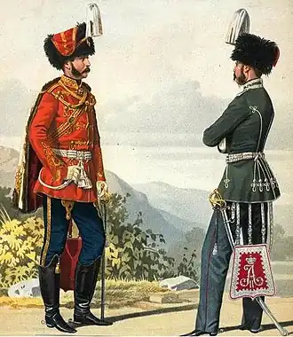 Karl Piratsky. The Headquarters Officer of the Hussar Life Guards and the Chief Officer of the Life Guards of the Grodno Hussars. 1858[16]