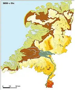 The Netherlands in 3850 BC