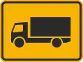 Bypass for trucks sign (Slovakia)