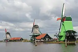 Image 19Oilmill De Zoeker, paintmill De Kat and paltrok sawmill De Gekroonde Poelenburg at the Zaanse Schans (from Windmill)