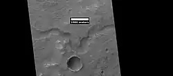 Channel on floor of crater, as seen by HiRISE under HiWish program