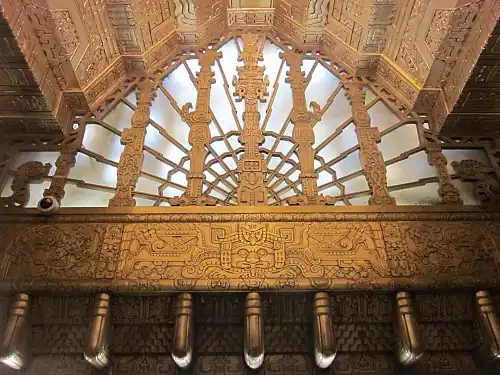 Pre-Columbian influences (in this case Maya) – Interior detail of 450 Sutter Street in San Francisco, California, by Timothy L. Pflueger (1929)