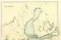 Map of the Gulf of Bothnia between Sweden and Finland