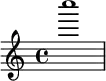 { \clef treble c''''1 }