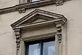 Triangular pediment detail