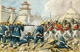 Image 45British troops taking Zhenjiang from Qing troops (from History of Asia)