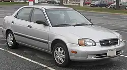 A silver Suzuki Baleno as seen internationally