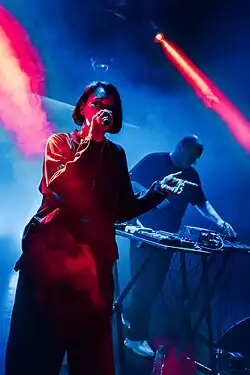 Aigel performing live in May 2025